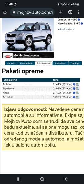 Škoda Yeti Experience