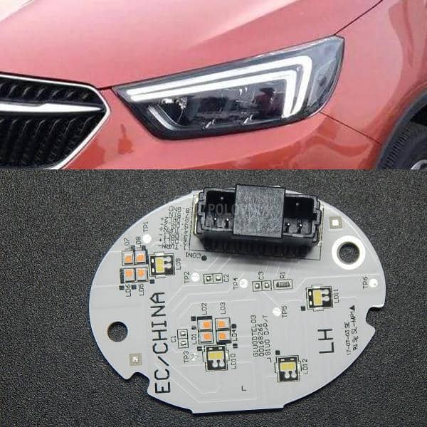 LED plocica, LED DRL levi far