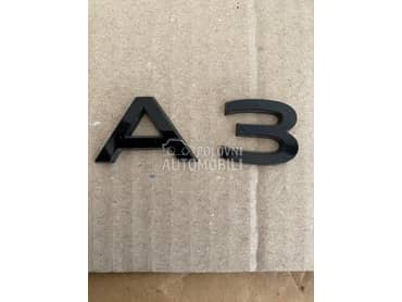 Oznake,fabricki crne za Audi A3