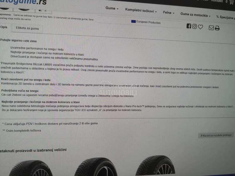 Bridgestone 205/60 R16 Zimska