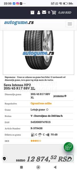 Aluminijumske felne OPEL,PEUGEOT,CITROEN 17" 4 x 108