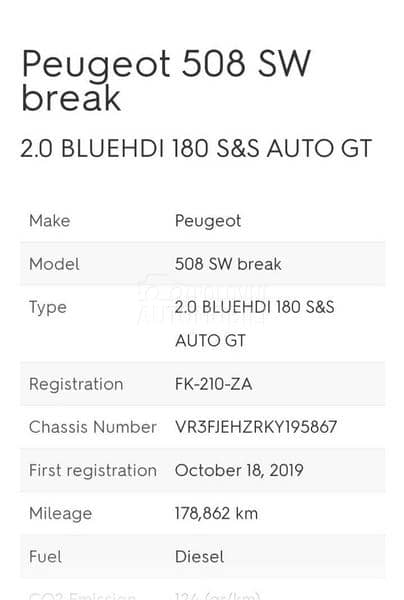 Peugeot 508 2.0HDI GT180