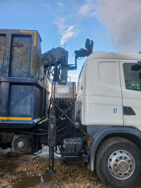 Scania 124L kiper i kran