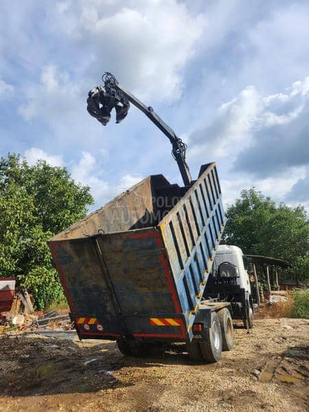 Scania 124L kiper i kran