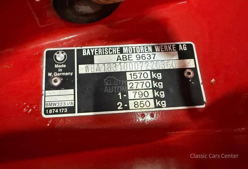 BMW 323 E21 323i BAUR TC1