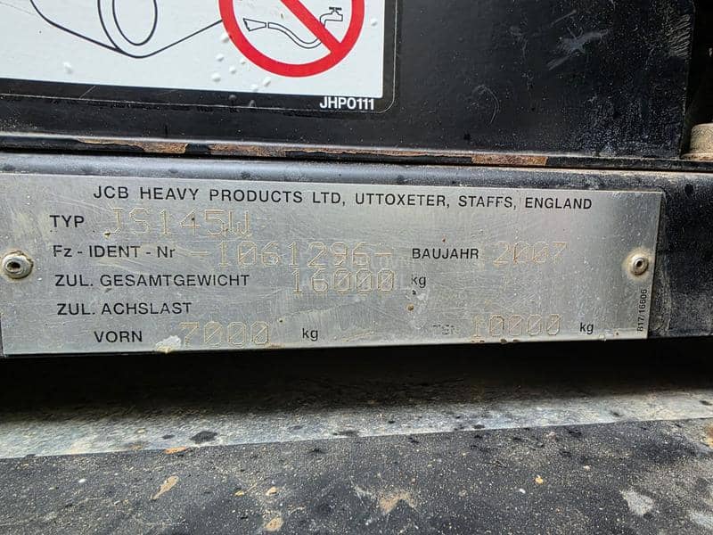 JCB JS 145W bager točkaš