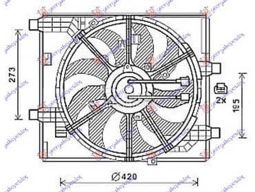(NEMA) VENTILATOR KOMPLET... za Nissan Juke od 2010. do 2015. god.