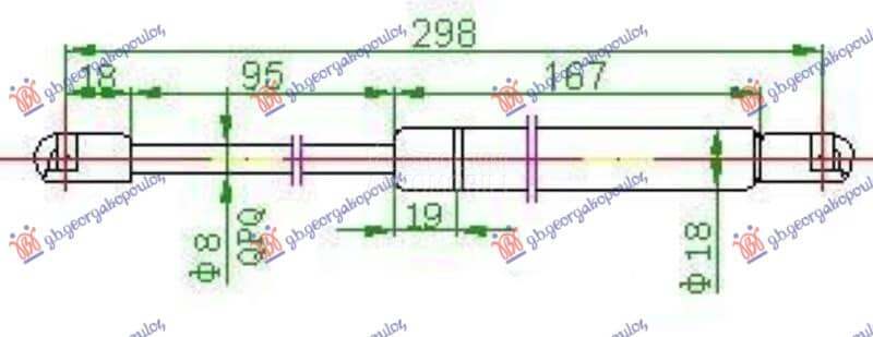 AMORTIZER GEPEK VRATA 00- (...