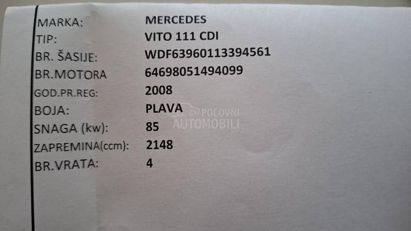 Mercedes Benz Vito 111 CDI