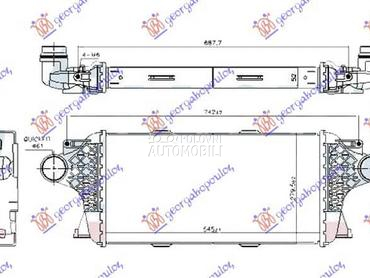 HLADNJAK INTERKULERA 3.0 DI... za Mercedes Benz S Klasa od 2015. do 2019. god.