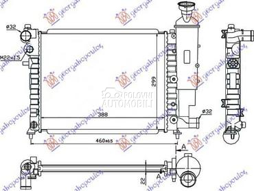 HLADNJAK MOTORA XN za Citroen Saxo od 1999. do 2004. god.