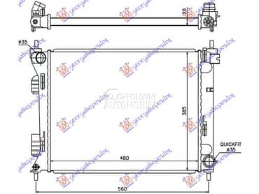 HLADNJAK MOTORA 1.1/1.4... za Hyundai i20 od 2014. do 2018. god.