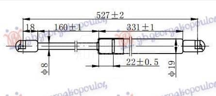 AMORTIZER GEPEK VRATA 610...