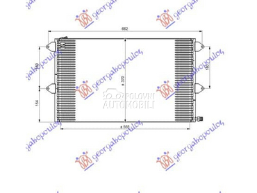 HLADNJAK KLIME (550x350x20) za Volkswagen Caddy od 1996. do 2004. god.