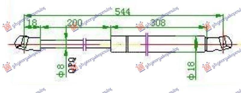 AMORTIZER GEPEK VRATA 590...