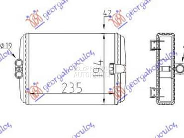 GREJAC KABINE (233x193) za Mercedes Benz CLK Klasa od 1997. do 2002. god.