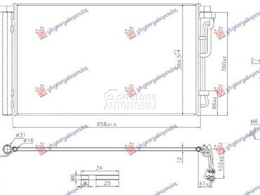 (NEMA) HLADNJAK KLIME 1.6... za Hyundai i30 od 2017. do 2020. god.