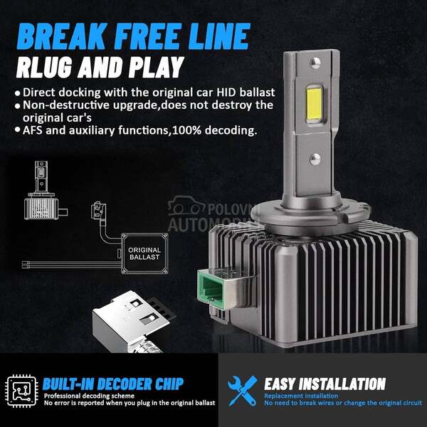 Led Sijalice D3S/R SET za Fabricki Xenon