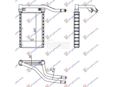 GREJAC KABINE (123x207x26) za Suzuki Swift od 2011. do 2014. god.