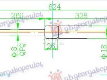 AMORTIZER GEPEK VRATA 360 n... za Citroen Xsara od 2000. do 2004. god.