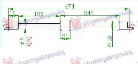 AMORTIZER GEPEK VRATA (474L...