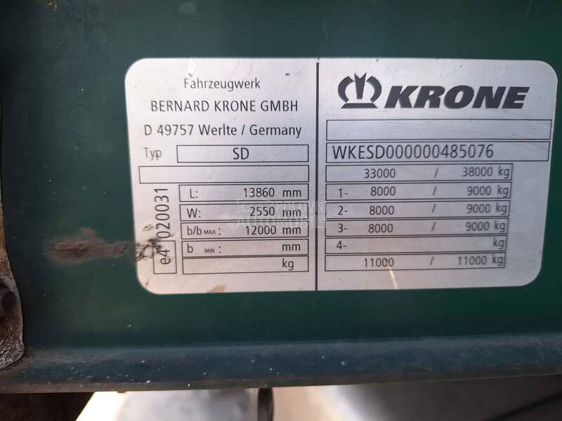 Krone SD MEGA poluprikolica
