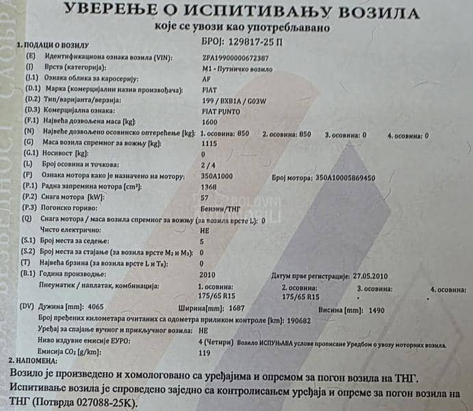 Fiat EVO GARANTUJEM PO ŽELJI