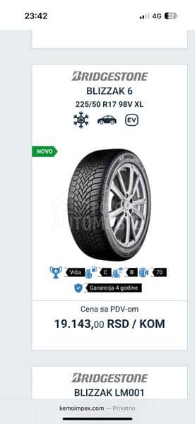 Bridgestone 225/50 R17 Zimska