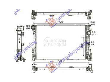 HLADNJAK MOTORA 3.0/3.5... za Mercedes Benz C Klasa od 2011. do 2014. god.