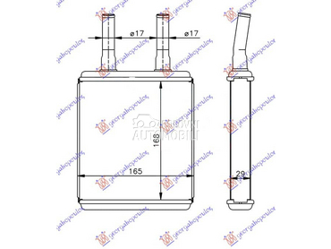 GREJAC KABINE (168x165) za Hyundai Accent od 2003. do 2005. god.