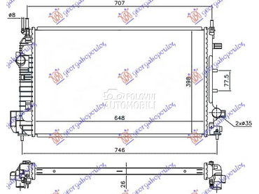 HLADNJAK MOTORA 1.9 TTiD za Saab 9-3 od 2007. do 2012. god.