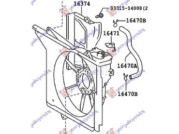 NOSAC VENTILATORA KOMPLET... za Toyota Yaris od 1999. do 2005. god.