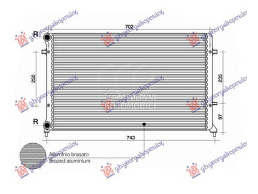HLADNJAK MOTORA... za Volkswagen Touran od 2007. do 2010. god.