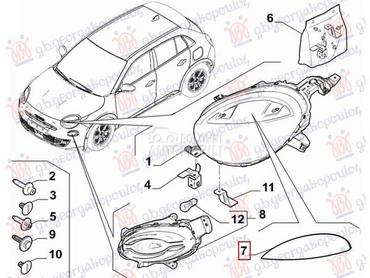 LAJSNA FARA Desno za Fiat 600 za 2023. god.