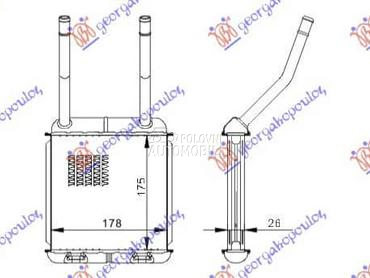 GREJAC KABINE (175x178) za Opel Astra F od 1995. do 1998. god.