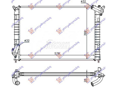 HLADNJAK MOTORA 1.6cc (S)... za MINI Cooper od 2004. do 2008. god.