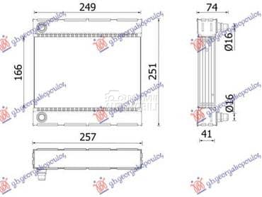 HLADNJAK MOTORA DODATNI... za Mercedes Benz GLA Klasa od 2014. do 2017. god.