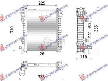 HLADNJAK MOTORA DODATNI za Alfa Romeo Giulia za 2015. god.