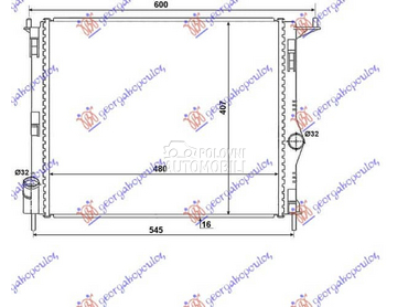 HLADNJAK MOTORA BENZIN (-)... za Dacia Logan od 2009. do 2012. god.