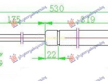 AMORTIZER GEPEK VRATA 04-... za Toyota Verso od 2002. do 2007. god.