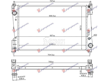 HLADNJAK MOTORA BENZIN/DIZEL za Fiat Doblo od 2009. do 2015. god.