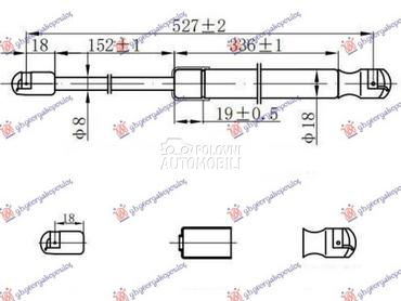 AMORTIZER GEPEK VRATA 670... za Dodge Nitro za 2007. god.