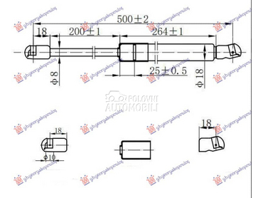 AMORTIZER HAUBE 310 njutna za Volkswagen Polo od 2005. do 2009. god.