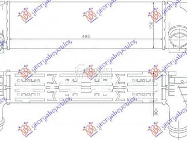 HLADNJAK INTERKULERA 3.0 za BMW X3 od 2014. do 2017. god.
