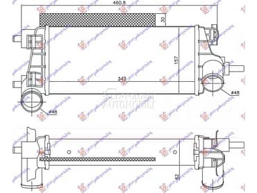 HLADNJAK INTERKULERA 1.0... za Ford Transit Connect od 2013. do 2019. god.