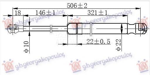 AMORTIZER GEPEK VRATA 820...