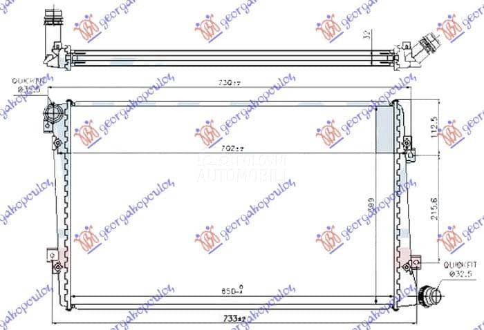 HLADNJAK MOTORA 1.9/2.0 TDi...