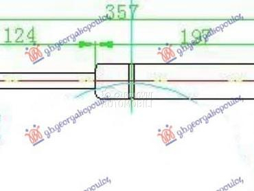 AMORTIZER HAUBE 350 njutna za Alfa Romeo GT od 2003. do 2010. god.