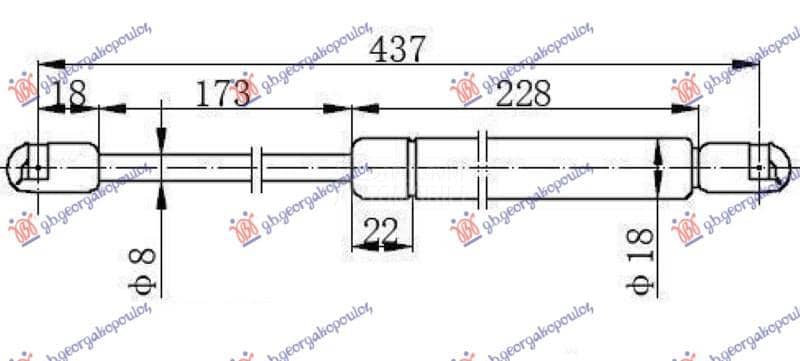 AMORTIZER GEPEK VRATA 350...