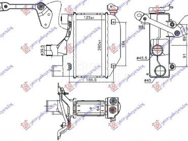 HLADNJAK INTERKULERA 1.4... za Toyota Corolla od 2004. do 2006. god.